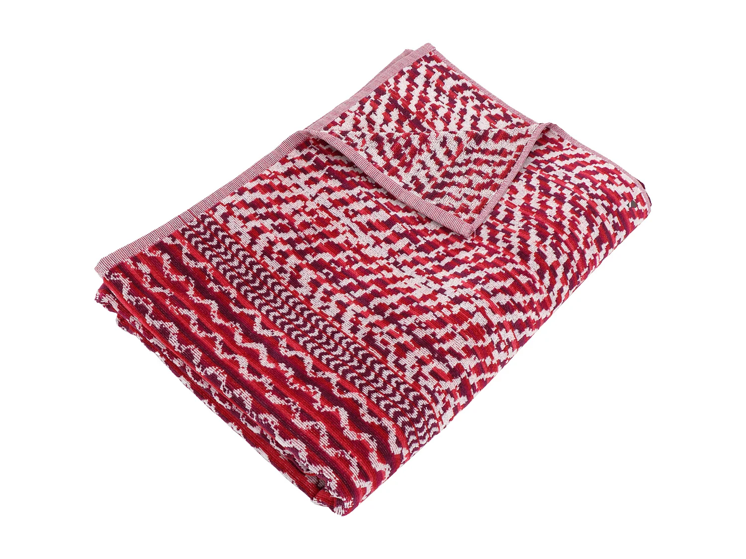 Drap de plage coton et éponge 100x180 cm MALUA 380 g/m² rouge