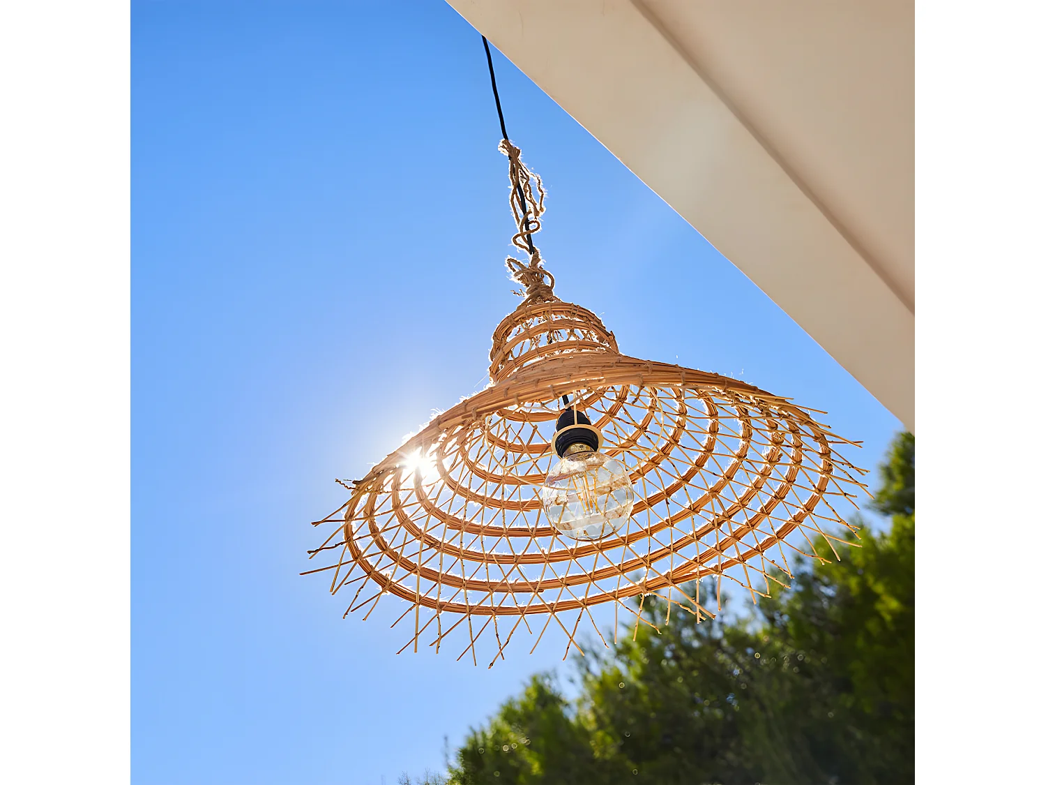 Abat jour int/ext GAIA Beige Fibre naturelle D60CM