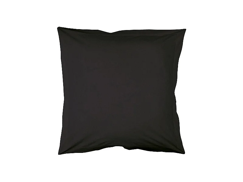 Schwarzes Kissenbezug 63 x 63 cm aus zertifizierter Oeko-Tex®-Baumwolle