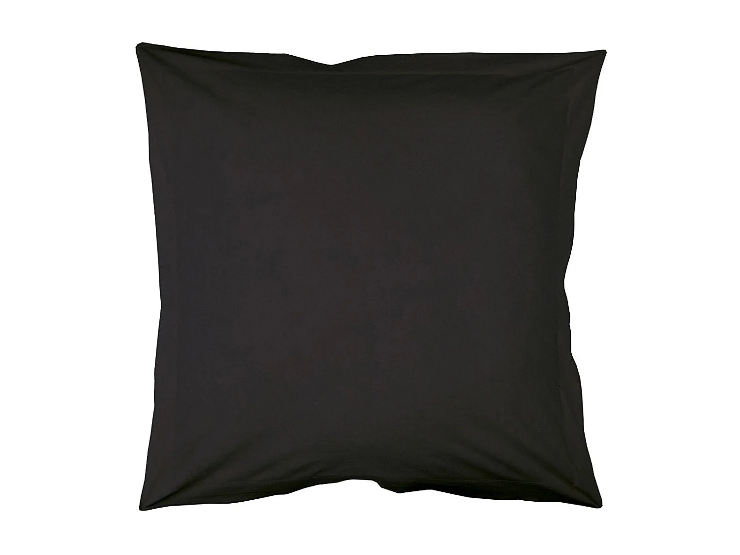 Schwarzes Kissenbezug 63 x 63 cm aus zertifizierter Oeko-Tex®-Baumwolle