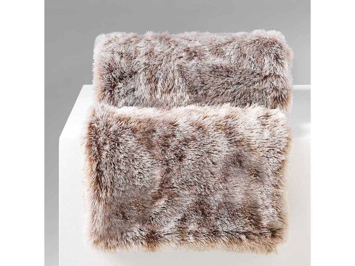 Plaid Imitation Fourrure "Antartic" 180x220cm Chocolat