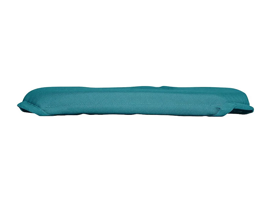 Coussin galette de chaise 4 rabats 36 x 36 cm bleu panama
