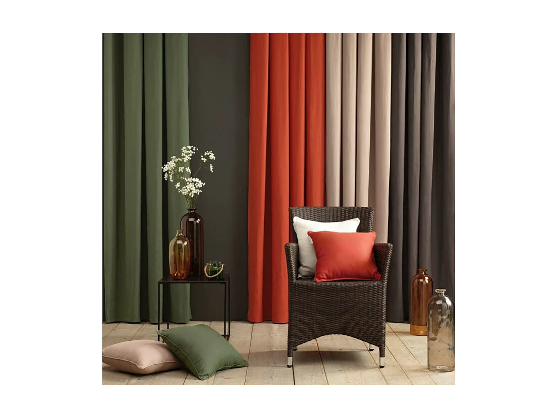 Coussin galette de chaise 4 rabats 36 x 36 cm bleu panama