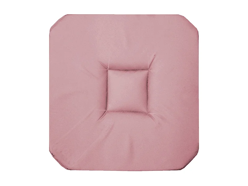 Galette de Chaise "Panama" 36x36cm Rose Dragée