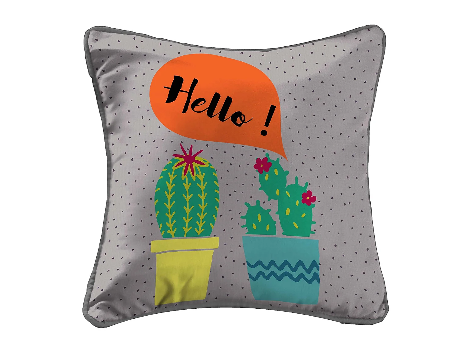 Housse de coussin Modele Hello Cactus