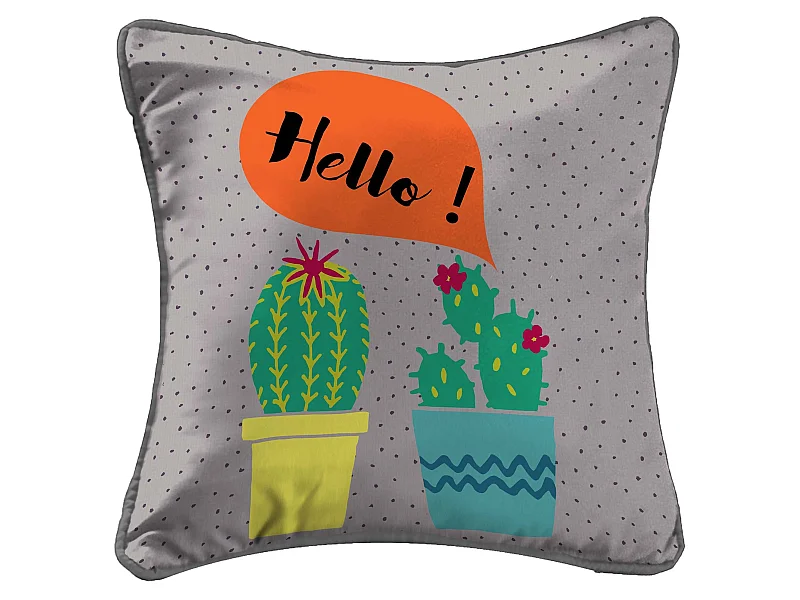 Housse de Coussin "Cactus" 40x40cm Multicolore