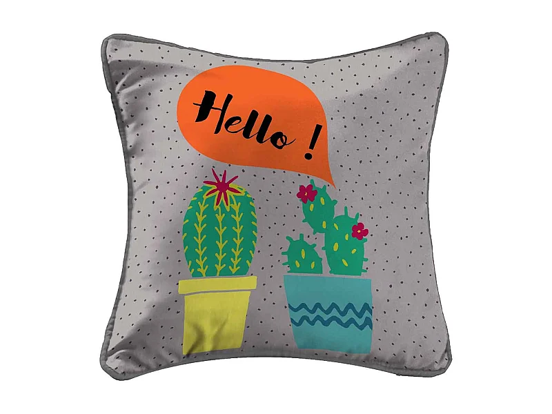 Housse de Coussin "Cactus" 40x40cm Multicolore