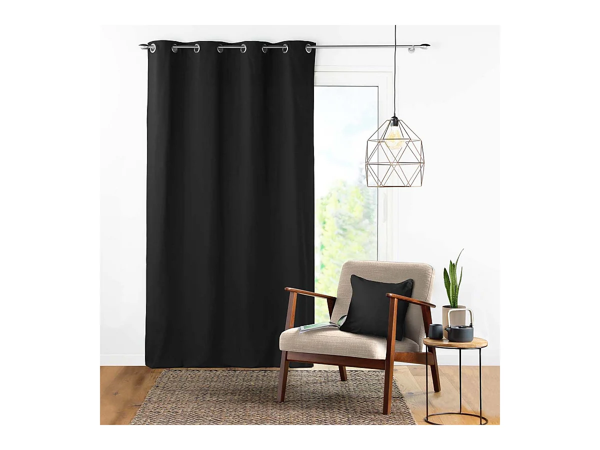 Housse de Coussin "Panama" 40x40cm Noir