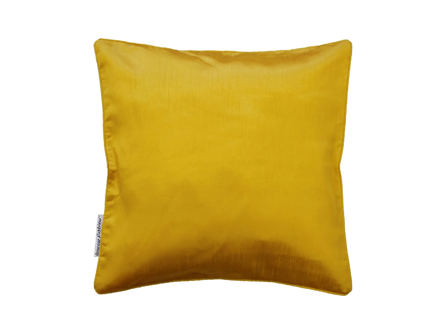 Housse de coussin Polyester Shantung Uni Shana Jaune Moutarde 40 x 40 cm