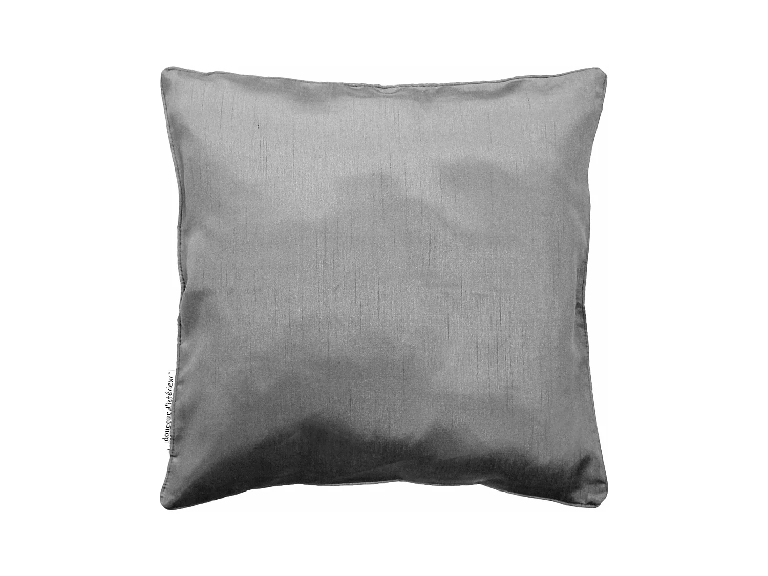 Housse de coussin Polyester Shantung Uni Shana Gris Perle 40 x 40 cm