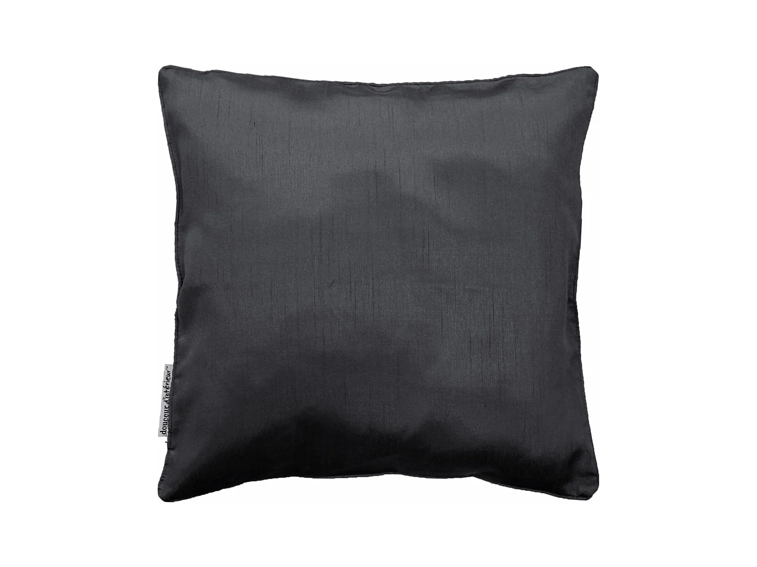 Housse de coussin Polyester Shantung Uni Shana Anthracite 40 x 40 cm