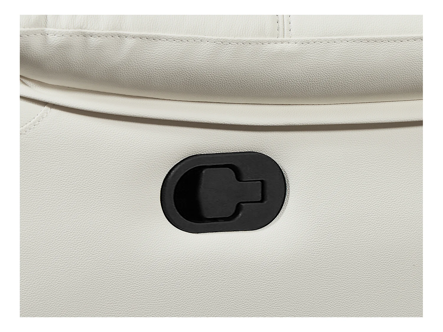 Kanapa 3-osobowa i fotel z funkcją relax z białej skóry – VINETA