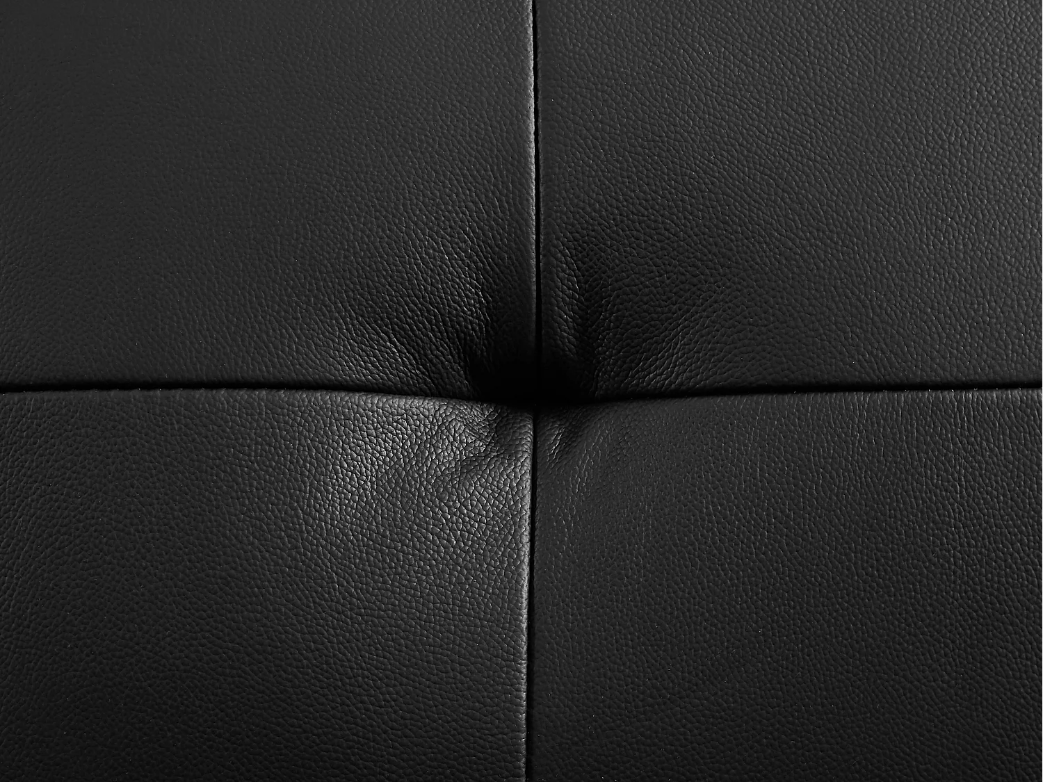 Relaxsofa 3-Sitzer und Relaxsessel - Leder - Schwarz - VINETA