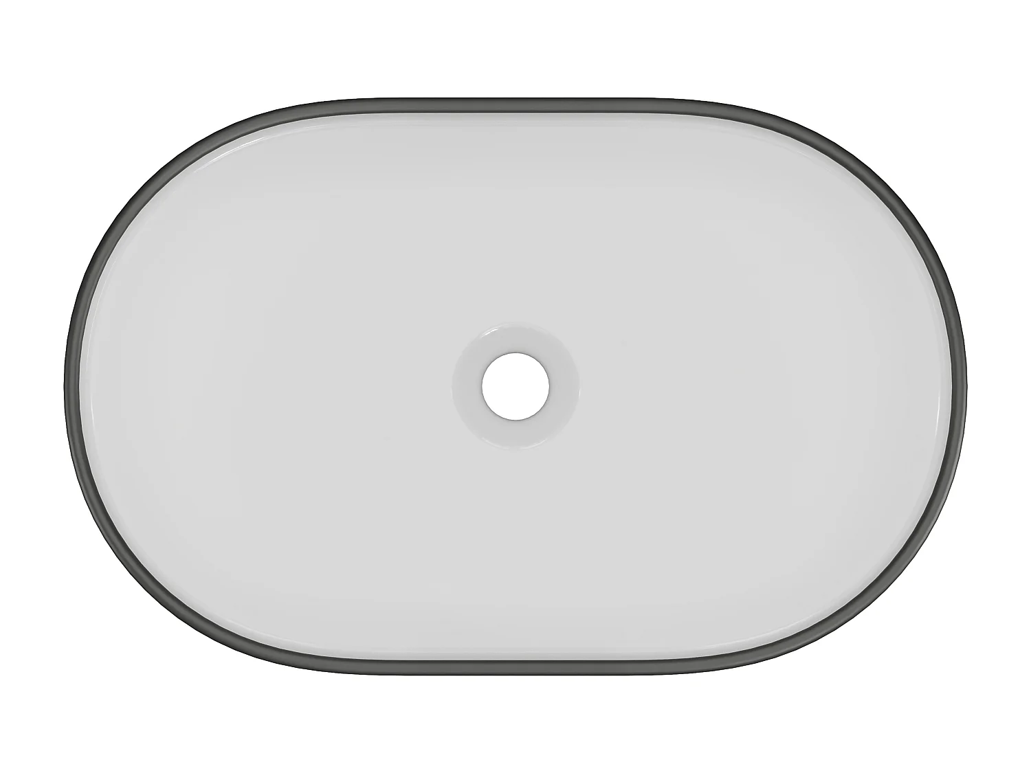 Lavatório de casa de banho IWA - bicolor preto e interior branco