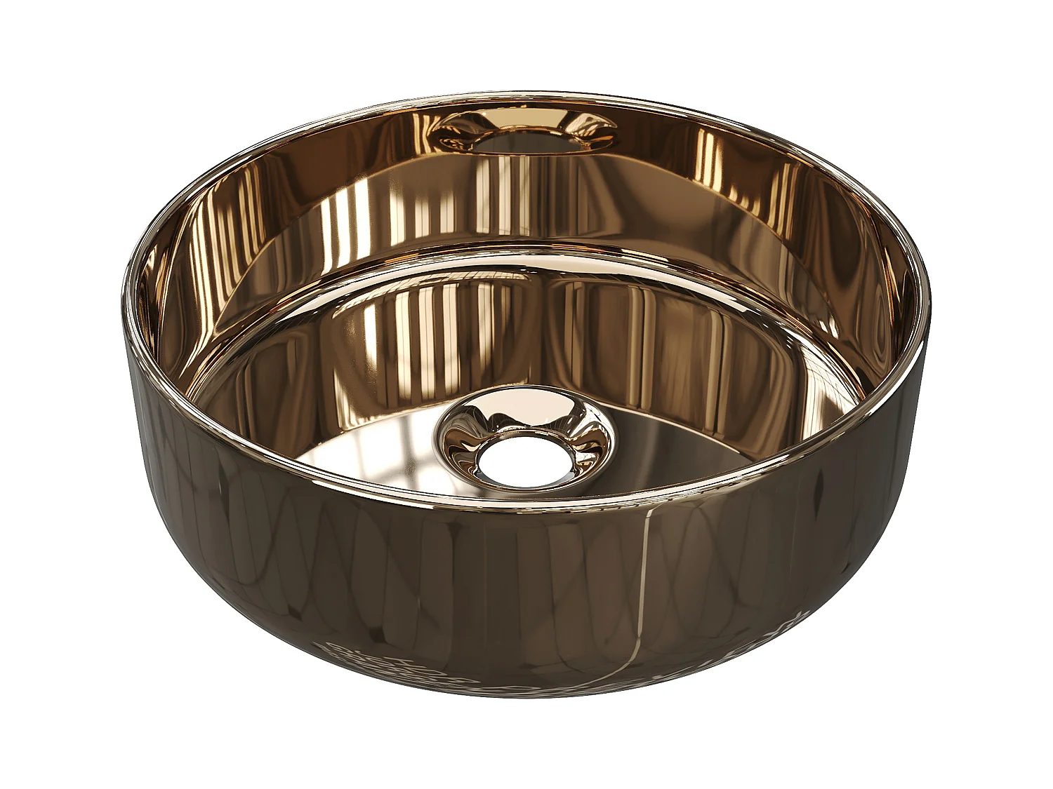 Lavatório de casa de banho KANELLE - efeito cobre 