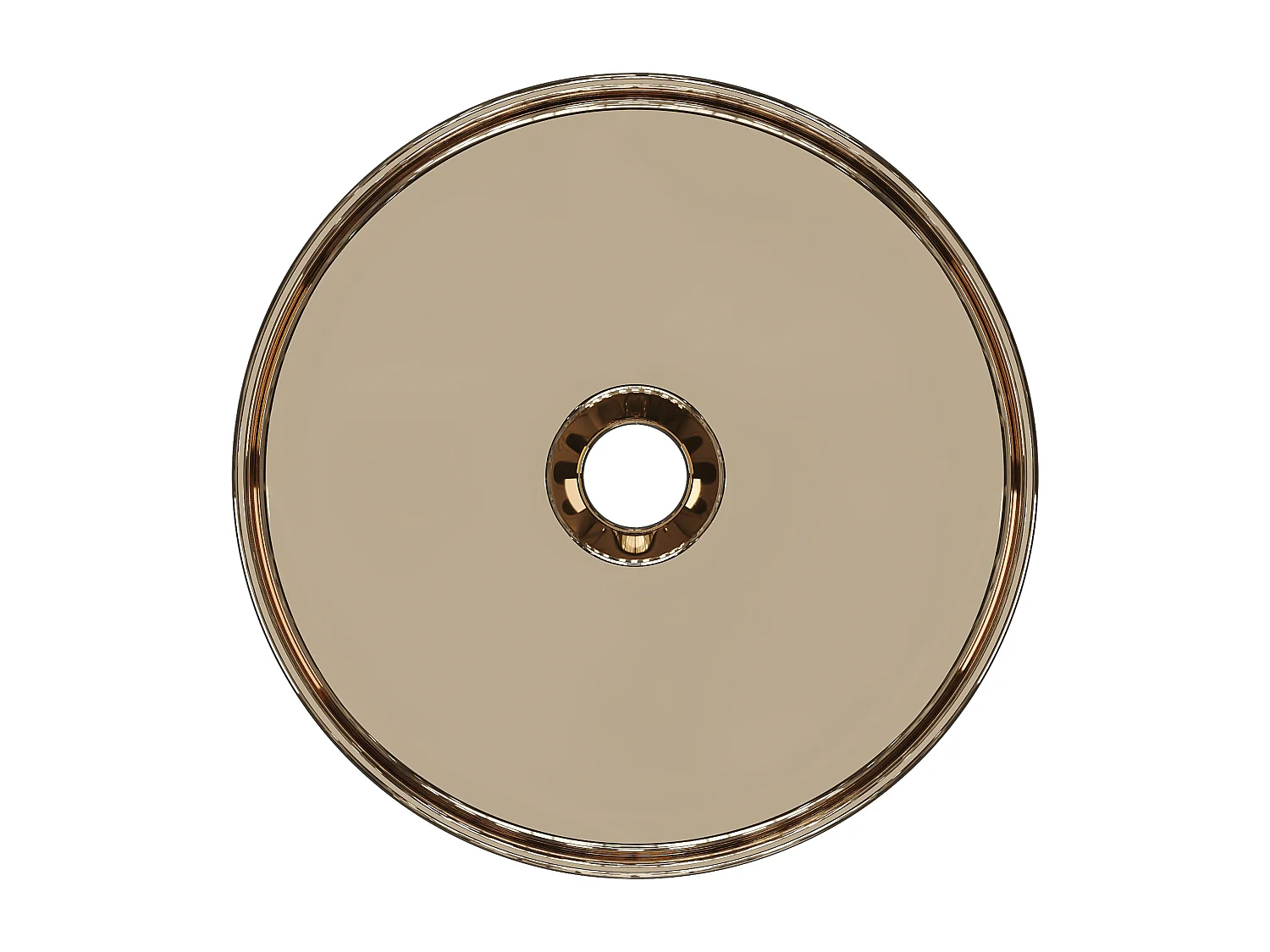 Vasque à poser ronde en céramique - Effet cuivre - 36 cm -  KANELLE II