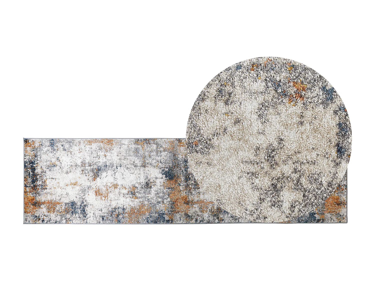 Teppich mehrfarbig 80 x 300 cm abstraktes Muster Kurzflor SHATIN