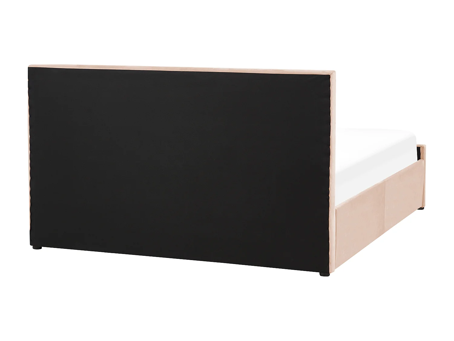 Bed met opbergruimte Fluweel ROCHEFORT 160 x 200 cm Beige