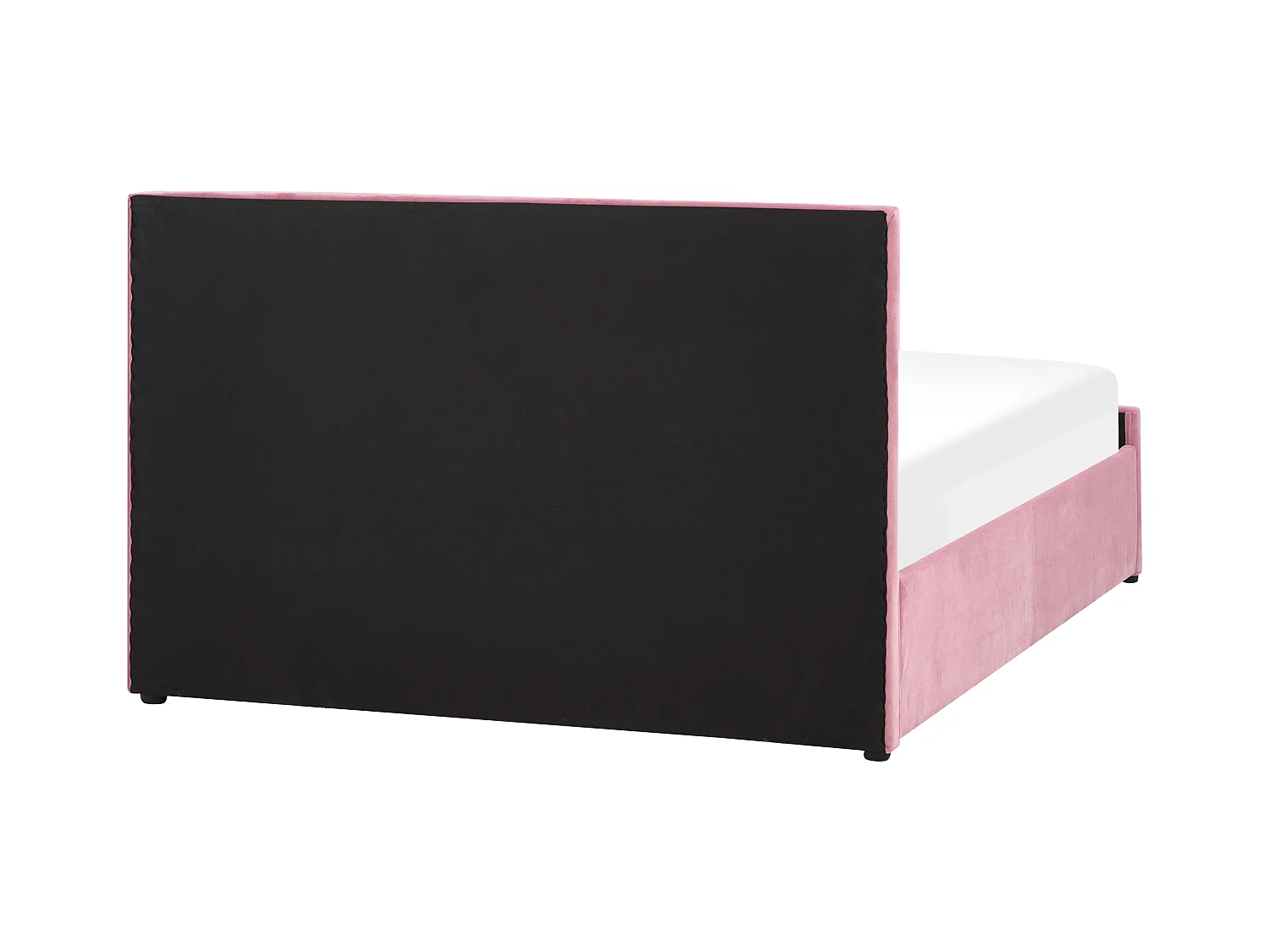 Schickes Doppelbett in Rosa mit Bettkasten und Lattenrost 140 x 200 cm Rochefort