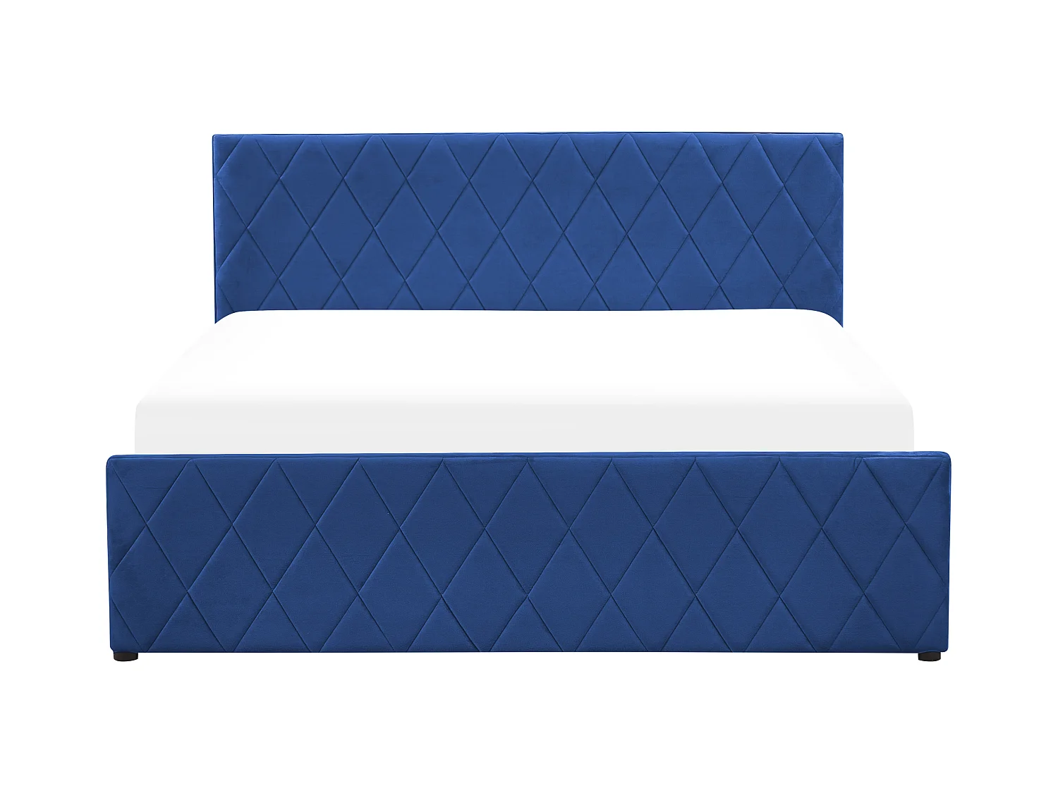 Schickes Doppelbett in Blau mit Bettkasten und Lattenrost 160 x 200 cm Rochefort