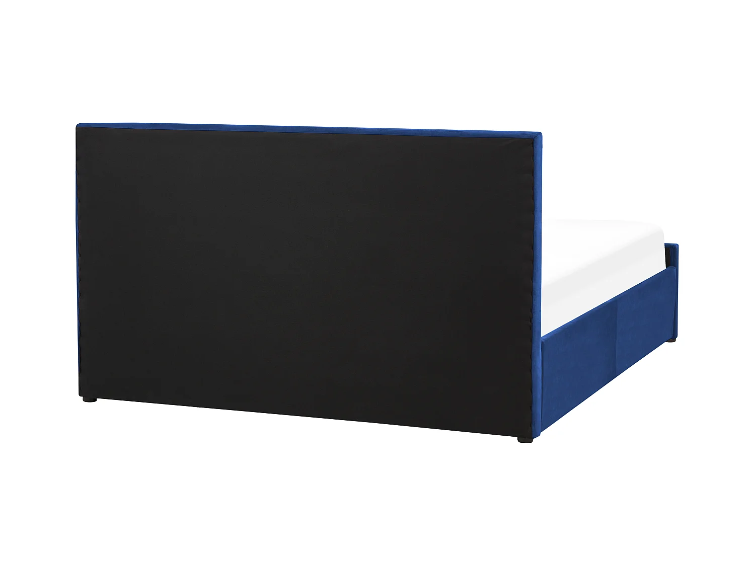 Schickes Doppelbett in Blau mit Bettkasten und Lattenrost 160 x 200 cm Rochefort