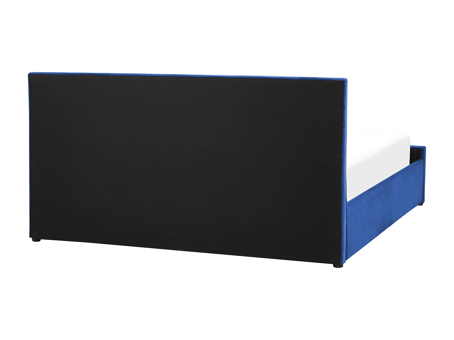 Lit ottoman Velours ROCHEFORT 180 x 200 cm Bleu marine