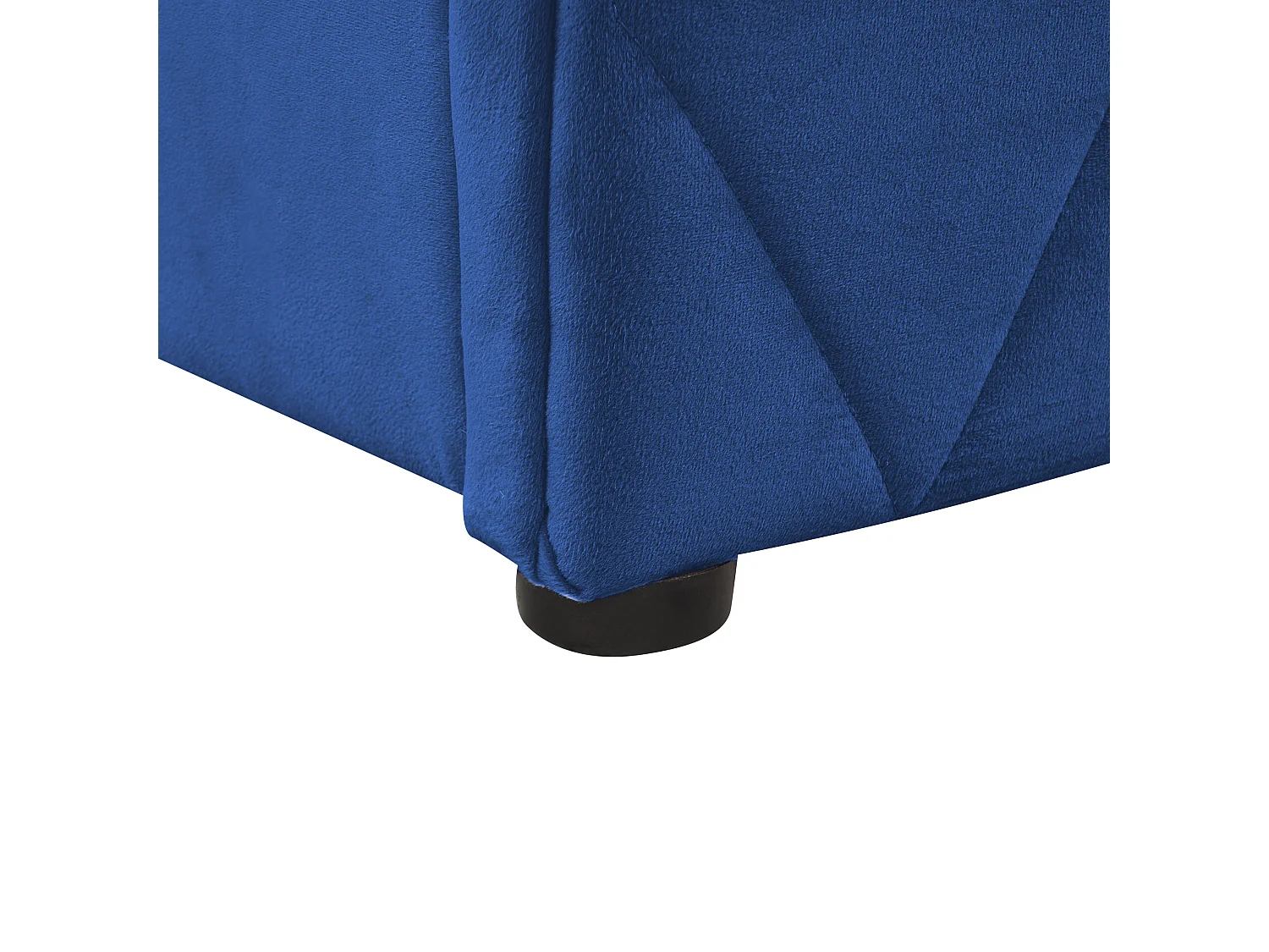 Lit ottoman Velours ROCHEFORT 180 x 200 cm Bleu marine