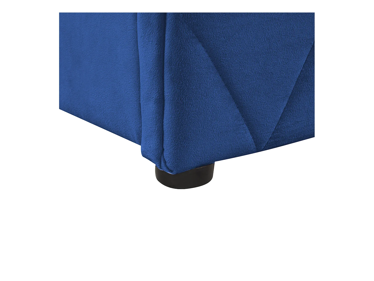 Letto con ottomano Velluto ROCHEFORT 140 x 200 cm Blu marino