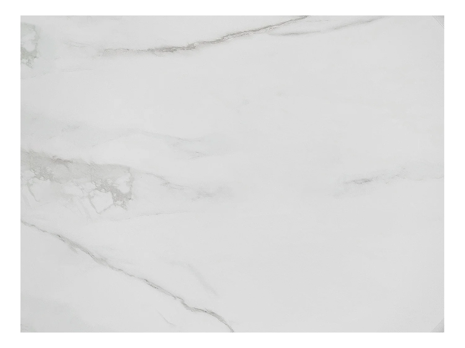 Vasque à poser ronde blanche effet marbre en céramique - 36 cm - VIAMARBA