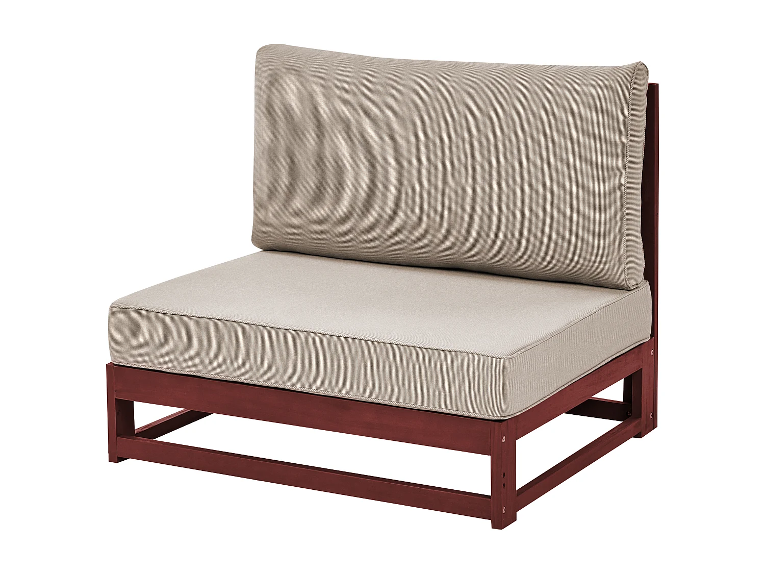 Set da giardino con tavolo 4 posti TIMOR Modulare Legno d'acacia Rosso scuro