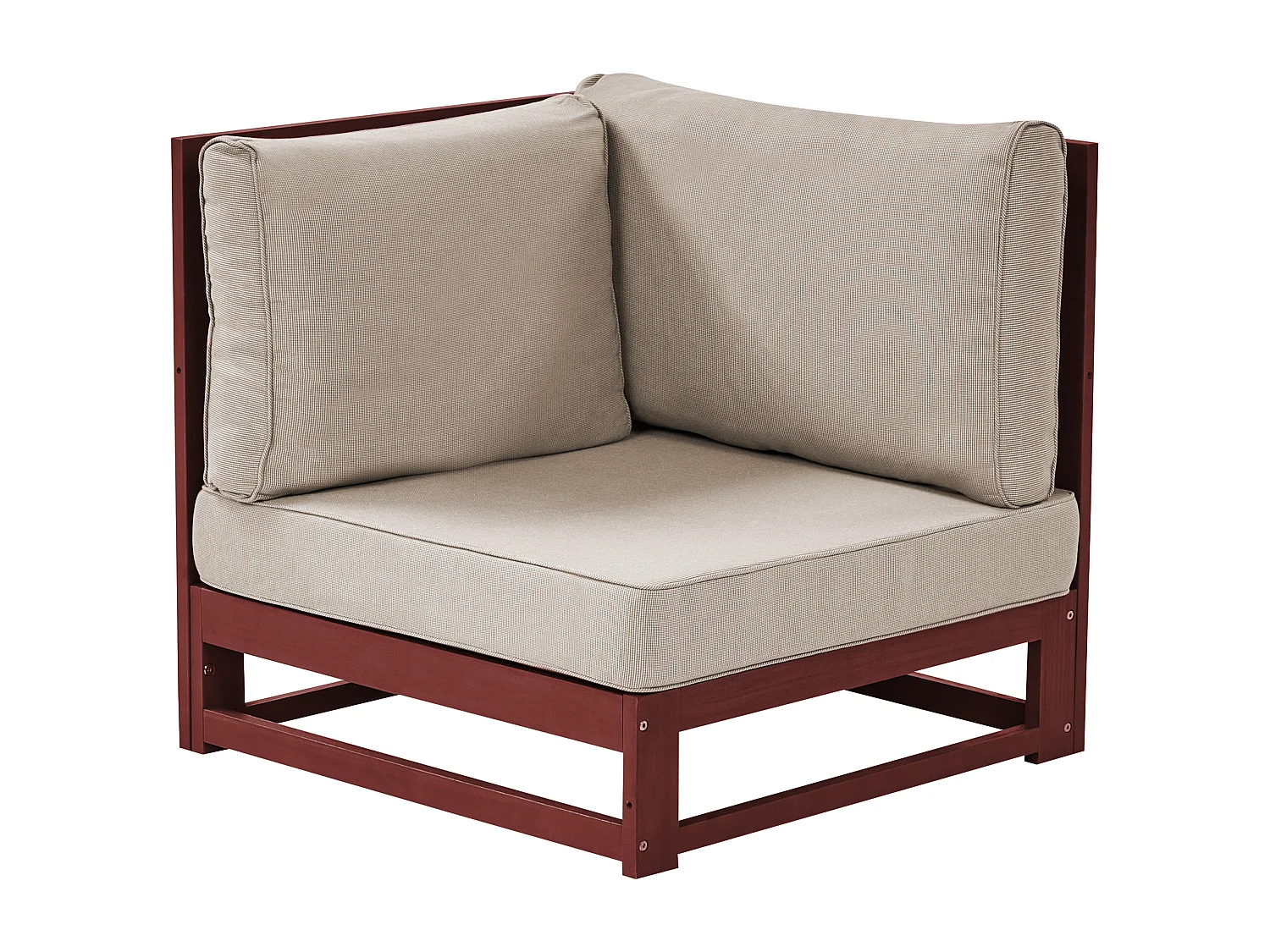 Set da giardino con tavolo 4 posti TIMOR Modulare Legno d'acacia Rosso scuro