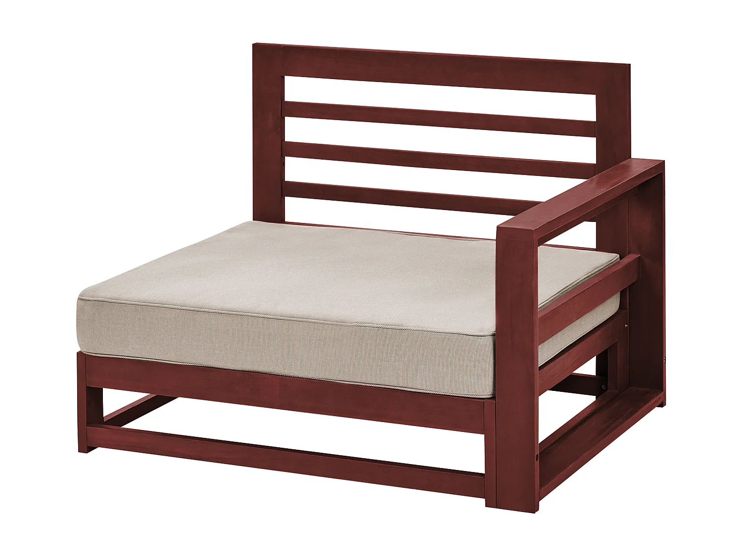 Set da giardino con tavolo 4 posti TIMOR Modulare Legno d'acacia Rosso scuro