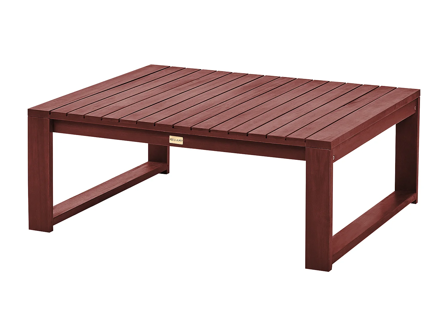 Set da giardino con tavolo 4 posti TIMOR Modulare Legno d'acacia Rosso scuro
