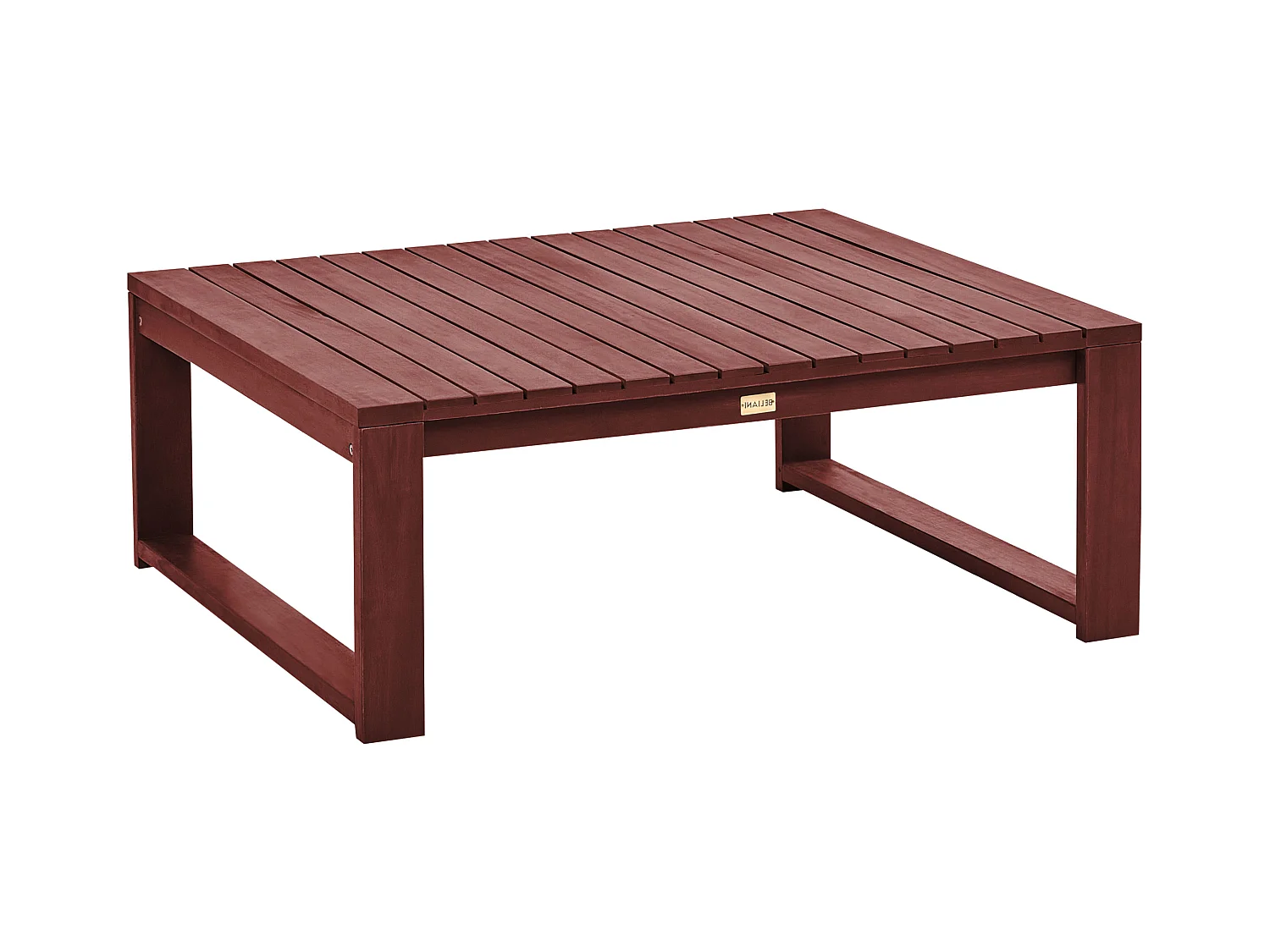 Garten Beistelltisch Akazienholz dunkler Holzfarbton rechteckig 90x75cm Timor II