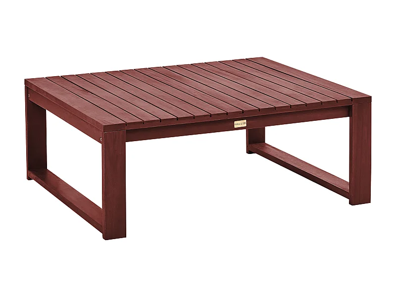 Garten Beistelltisch Akazienholz dunkler Holzfarbton rechteckig 90x75cm Timor II