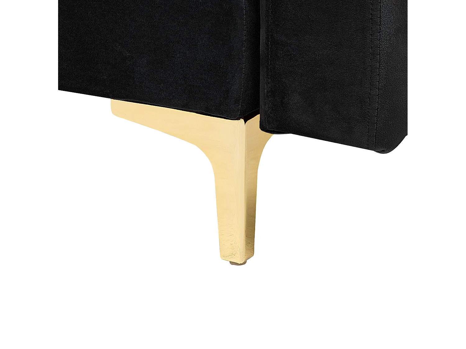 Modulsofa 5-Sitzer Samtstoff Schlaffunktion schwarz rechtsseitig Aberdeen