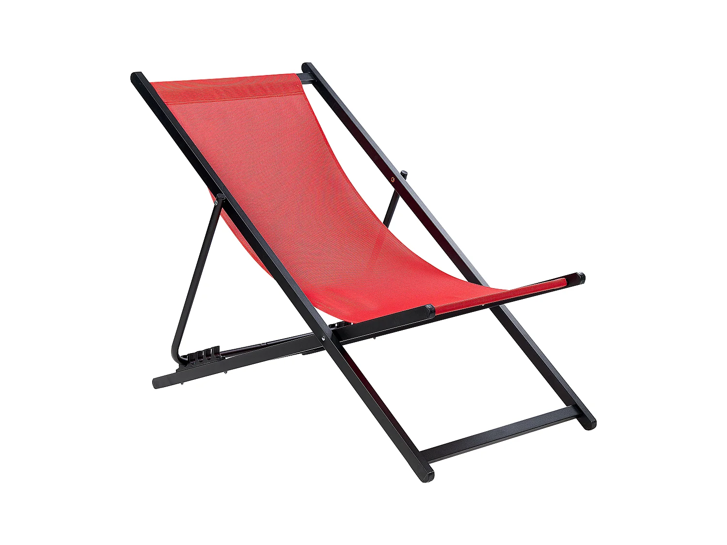 Leżak ogrodowy składany LOCRI II Metal Czerwony