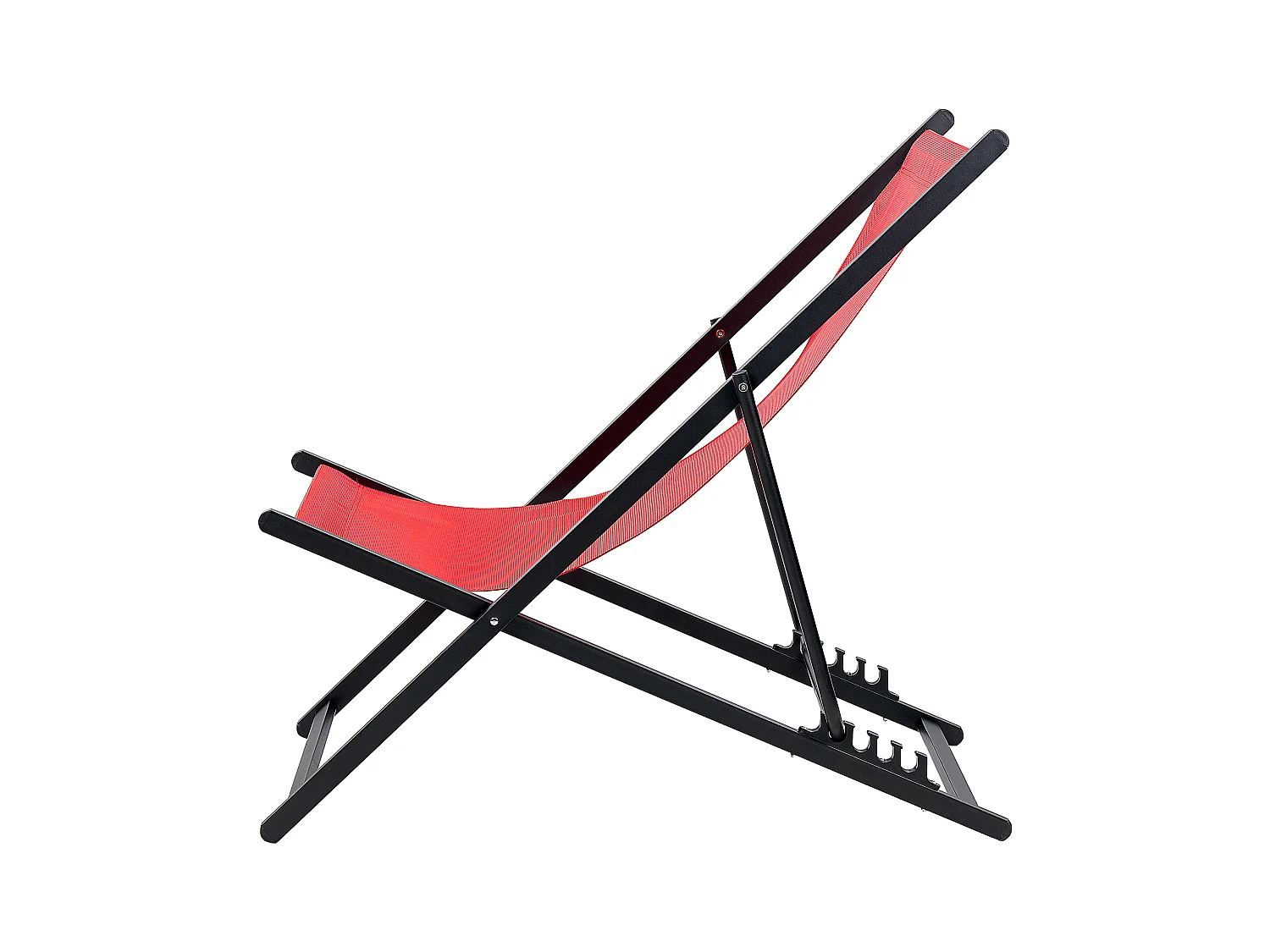 Leżak ogrodowy składany LOCRI II Metal Czerwony
