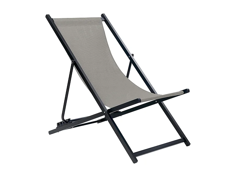 Cadeira de praia dobrável LOCRI II Metal Cinzento