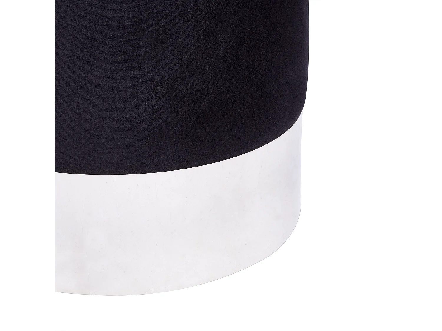 Poef BRIGITTE Fluweel Zwart 36 cm 36 cm 44 cm