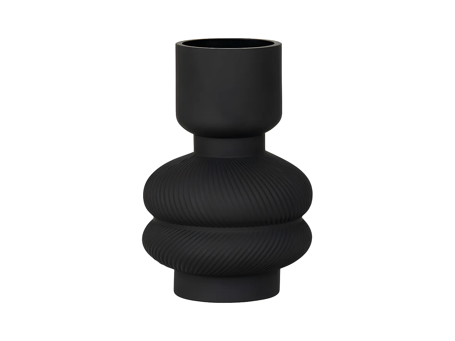 Uvita - Vase en verre H22cm : Couleur - Noir