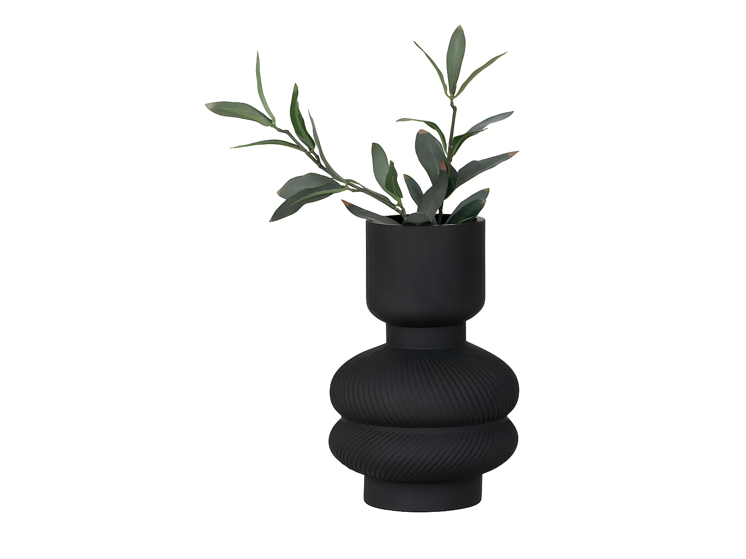 Uvita - Vase en verre H22cm : Couleur - Noir