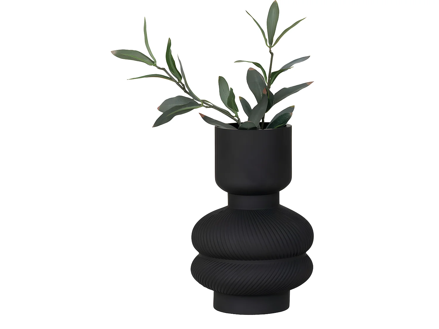 Caldas Vase schwarz.