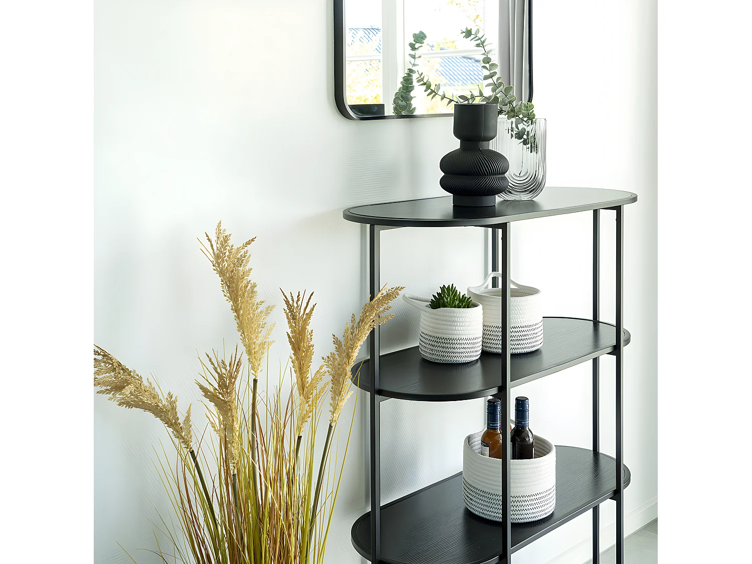 Caldas Vase schwarz.