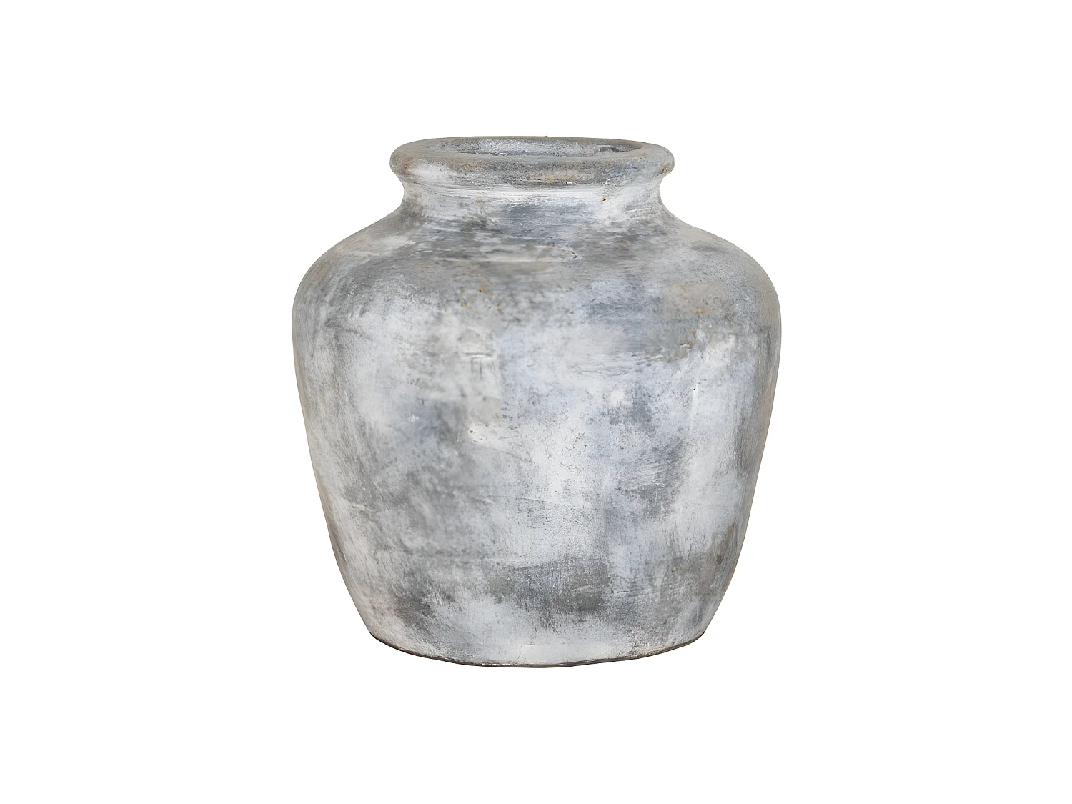 Santo - Vase en terre cuite à effet vieilli H30cm - Couleur - Gris