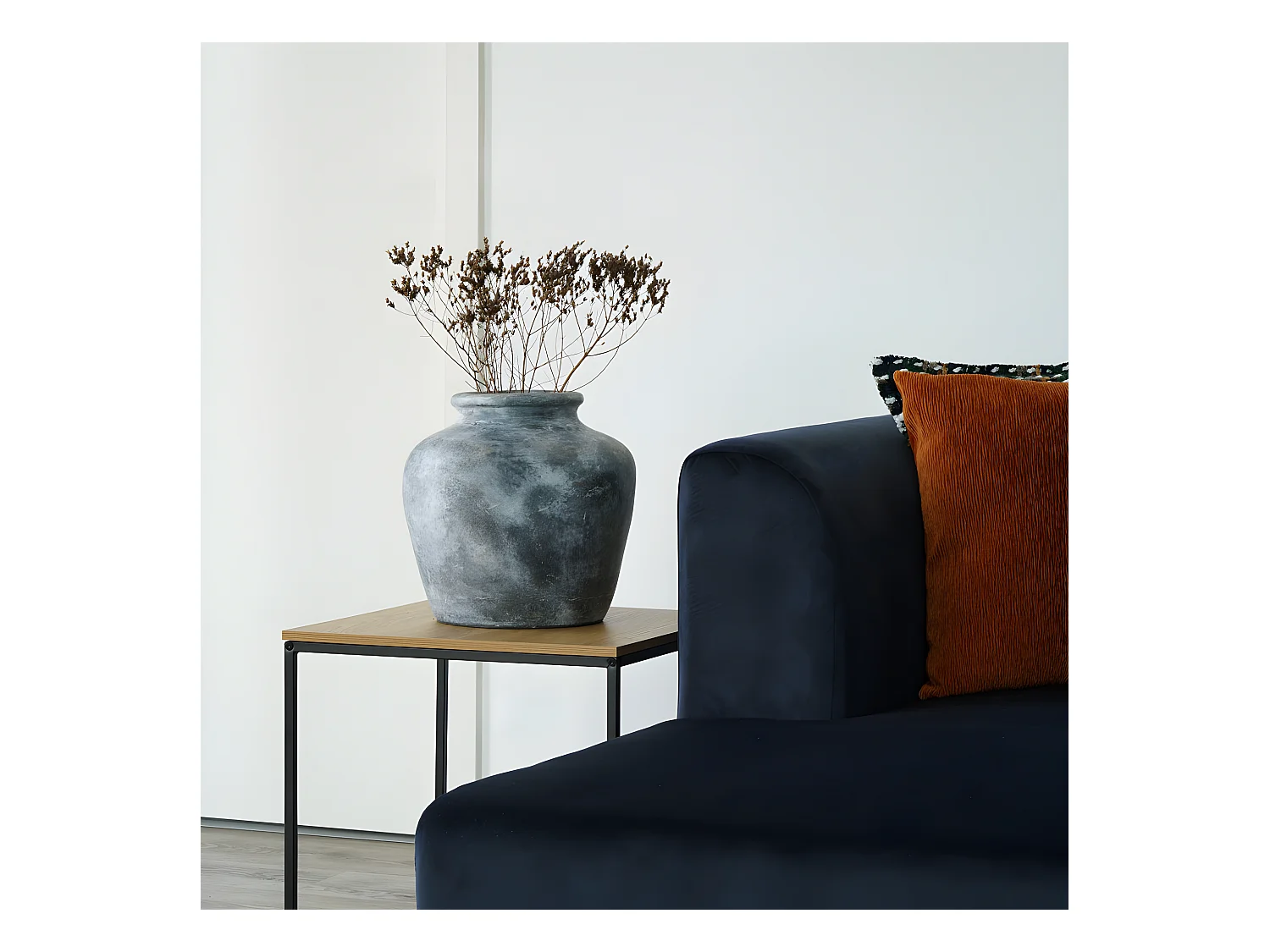 Santo - Vase en terre cuite à effet vieilli H30cm - Couleur - Gris