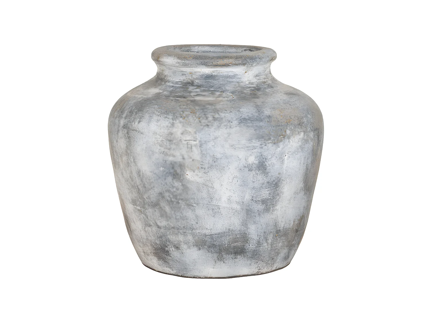 Santo - Vase en terre cuite à effet vieilli H30cm - Couleur - Gris