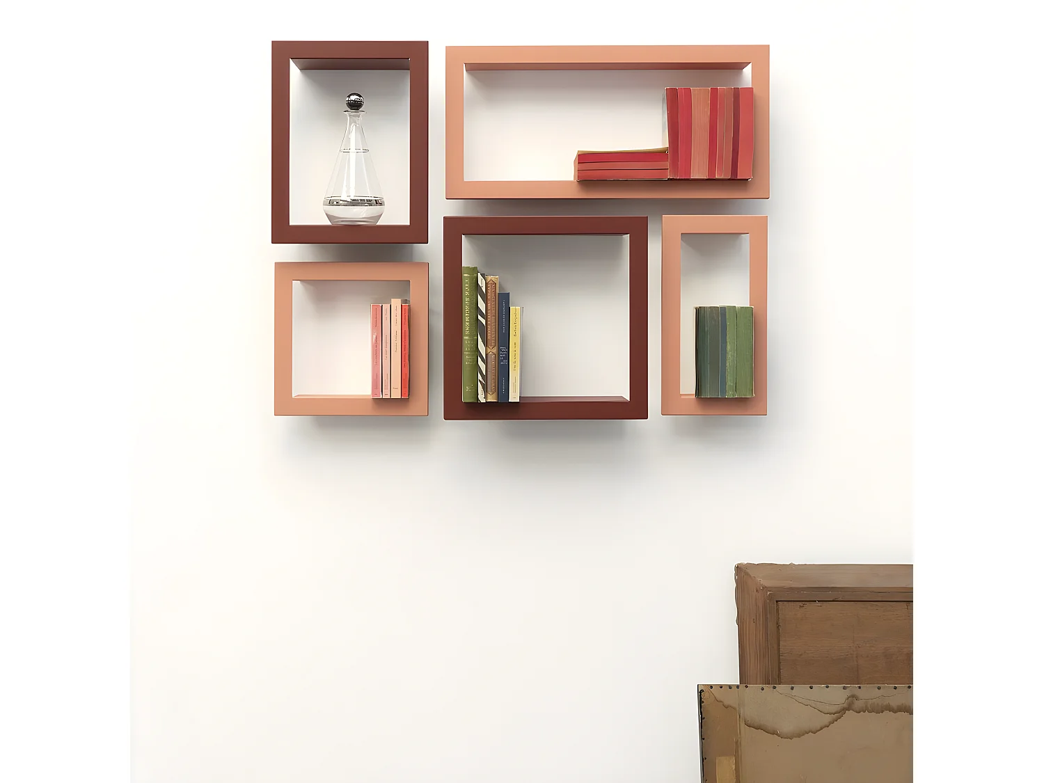 Etagère design Stick Carré (prof. 8.5cm) Gris  Presse Citron