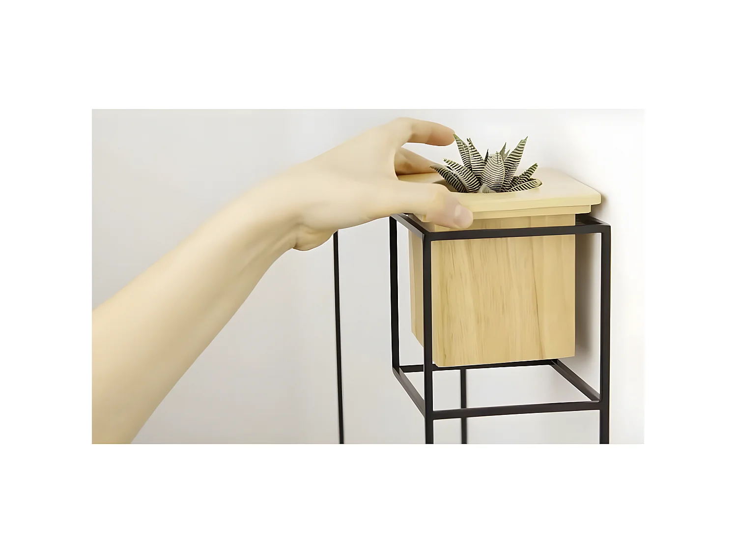 Estantería de diseño con jardinera Modelo grande