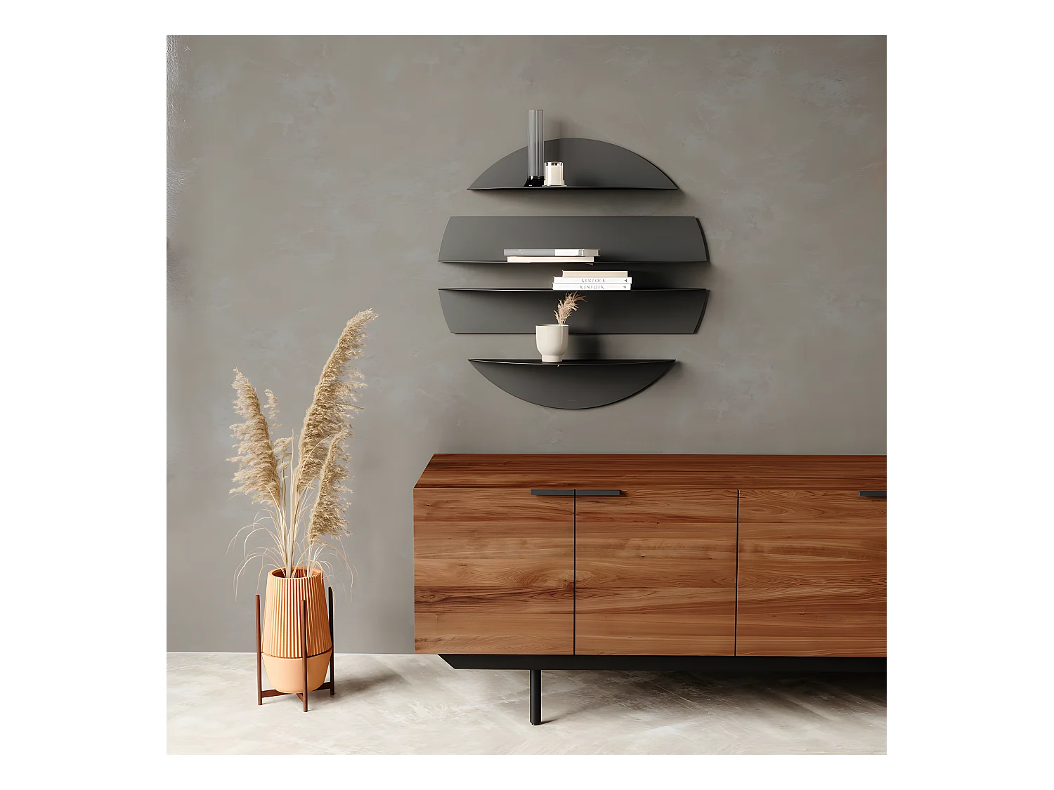 Mensole galleggianti decorative in metallo Solis